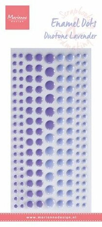 Marianne Design Decoration Enamel dots - Duotone Lavendel PL4529 156 dots; 4mm; 7mm; 9mm