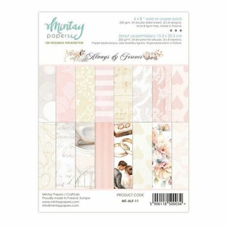 Mintay A5 Add-On Paper Pad - Always &amp; Forever MT-ALF-11