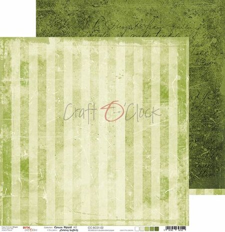 Craft OClock Double-sided paper 12&quot;*12&quot; Basic 01 - Green Mood - 02