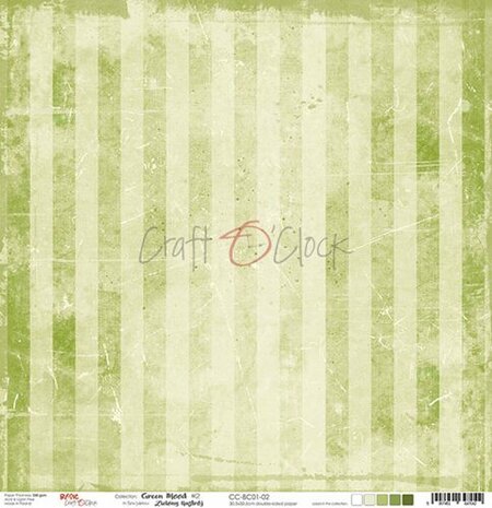 Craft OClock Double-sided paper 12&quot;*12&quot; Basic 01 - Green Mood - 02