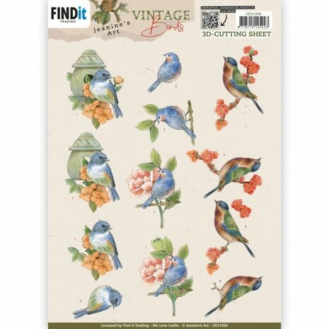 3D Cutting Sheets - Jeanine&#039;s Art - Vintage Birds - Stone Birdhouse