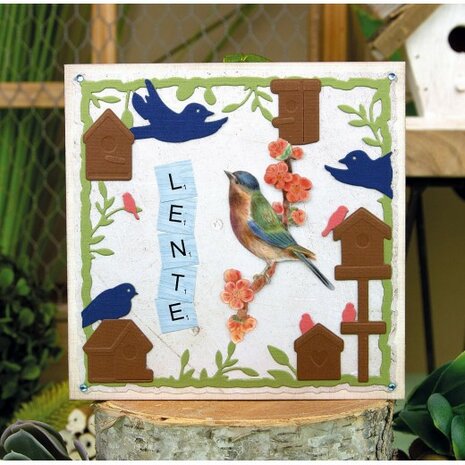 3D Cutting Sheets - Jeanine&#039;s Art - Vintage Birds - Stone Birdhouse