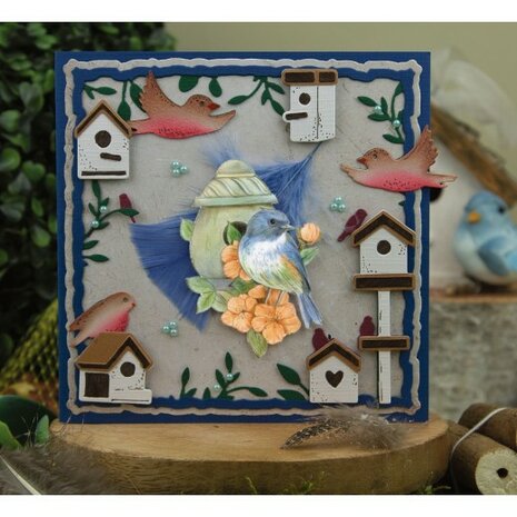 3D Cutting Sheets - Jeanine&#039;s Art - Vintage Birds - Stone Birdhouse