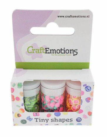 CraftEmotions Tiny Shapes - 3 tubes - fruits
