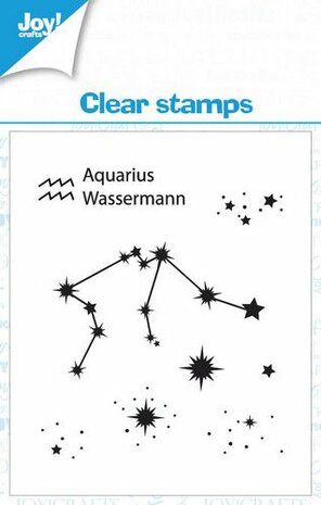 Joy! Crafts Clearstamp 7x7 cm - Aquarius - Waterman KreativDsein Design