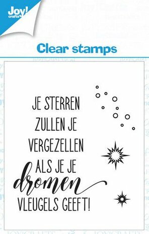 Joy! Crafts Clearstamp 7x7 cm - Sterne-Text DE-4 KreativDsein Design