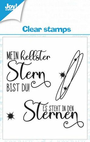 Joy! Crafts Clearstamp 7x7 cm - Sterne-Text DE-3 KreativDsein Design