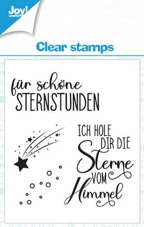 Joy! Crafts Clearstamp 7x7 cm - Sterne-Text DE-1 KreativDsein Design 