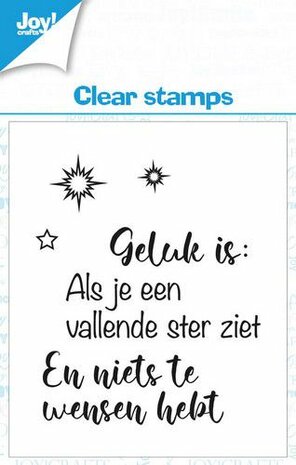 Joy! Crafts Clearstamp 7x7 cm - Sterren tekst NL -3 KreativDsein Design