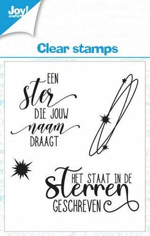 Joy! Crafts Clearstamp 7x7 cm - Sterren tekst NL -2 KreativDsein Design