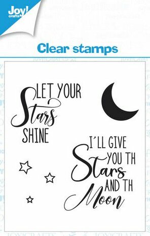Joy! Crafts Clearstamp 7x7 cm - Text stars EN -3 KreativDsein Design