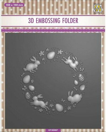 Nellie Choice 3D Embossing Folder Paastakken EF3D067
