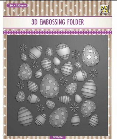 Nellie Choice 3D Embossing Folder Paaseieren EF3D066