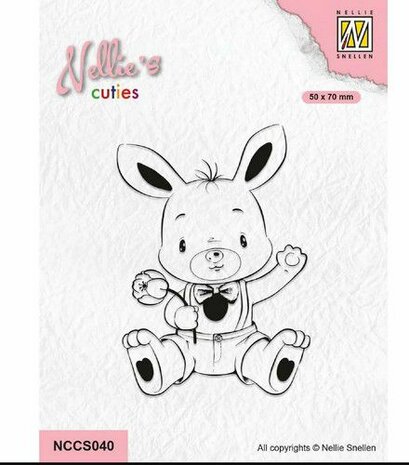 Nellie Choice Nellie&lsquo;s Cuties Clear Stamp Konijn NCCS040