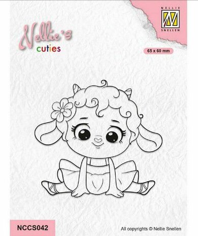 Nellie Choice Nellie&lsquo;s Cuties Clear Stamp Lammetje NCCS042