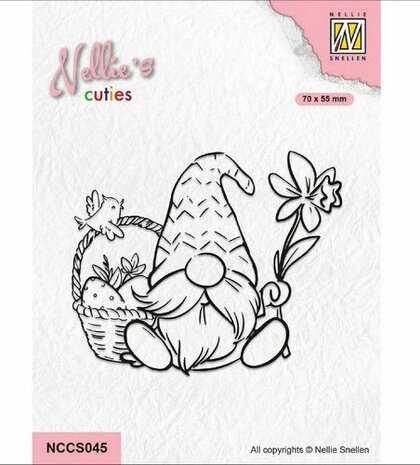 Nellie Choice Nellie&lsquo;s Cuties Clear Stamp Paas Gnome 3 NCCS045