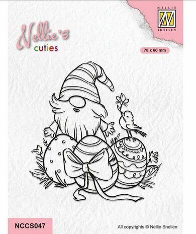Nellie Choice Nellie&lsquo;s Cuties Clear Stamp Paas Gnome 5 NCCS047