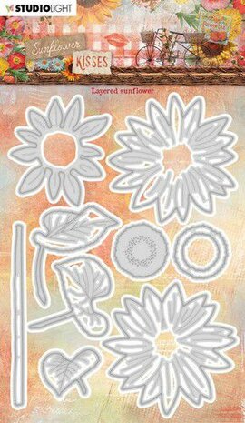 Studio Light Cutting dies Sunflower Kisses nr.527 SL-SK-CD527 100x143mm