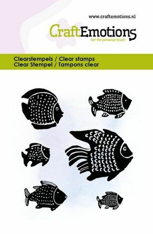 CraftEmotions clearstamps 6x7cm - Tropische vissen