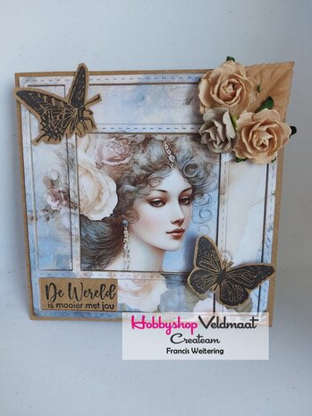 CraftEmotions clearstamps 6x7cm - Vlinders 2