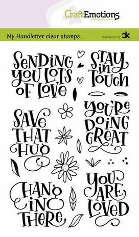 CraftEmotions clearstamps A6 - handletter - Sending you lots of love Carla Kamphuis