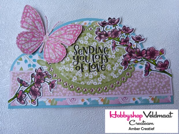 CraftEmotions clearstamps A6 - handletter - Sending you lots of love Carla Kamphuis