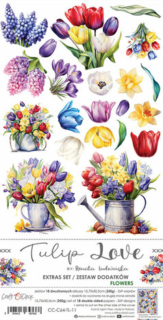 Craft O Clock Extras Set Flowers 15x30 cm Tulip Love