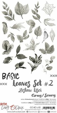 Craft OClock Basic Leaves Set 2, Grey