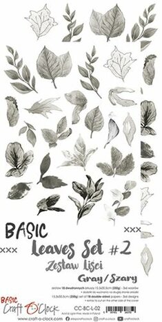 Craft OClock Basic Leaves Set 2, Grey