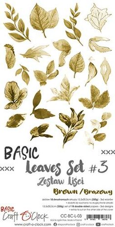 Craft OClock Basic Leaves Set 3, Brown