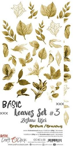 Craft OClock Basic Leaves Set 3, Brown
