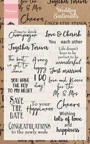 Marianne Design Clear Stamp Wedding sentiments (EN) CS0999