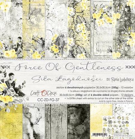 Craft OClock Paper Collection Set 12&quot;*12&quot; Force of Gentleness, 250 gsm