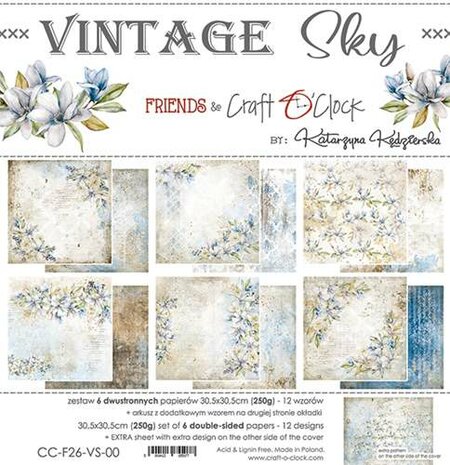 Craft OClock Paper Collection Set Vintage Sky, 30,5x30,5 cm 