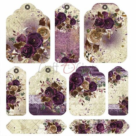 Craft OClock Paper Collection Set 6"*6" Plum In Chocolate, 250 gsm