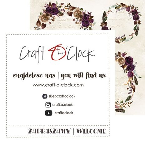 Craft OClock Paper Collection Set 6"*6" Plum In Chocolate, 250 gsm