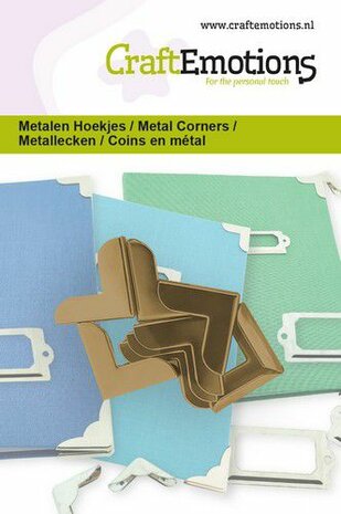 CraftEmotions Metalen hoekjes type 2 - oud brons 8 st 20mm