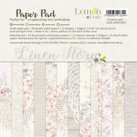LemonCraft Paper Pad Linien Story 15,2x15,2cm