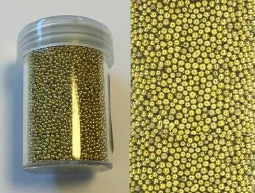 Mini pearls (zonder gat) 0,8-1,0mm goud 22 gram 12342-4202