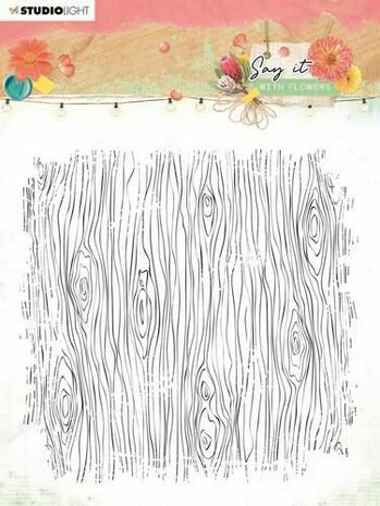 Studio Light Clear Stamp background Say it with flowers nr.529 