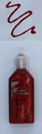 CraftEmotions Glitterlijm rood 20 ml