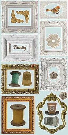 Craft O&#039;Clock Extras to Cut Set &ndash; Vintage &ndash; Vintage Chic 1x6 double-sided sheets