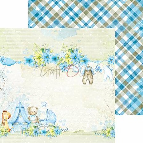 Craft OClock Paper Collection Set 6&quot;*6&quot; Hello Little Boy, 250 gsm (24 sheets, 12 designs, 4x6 double-sided sheets