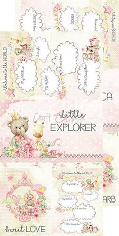 Craft OClock Junk Journal Set Hello Little Girl