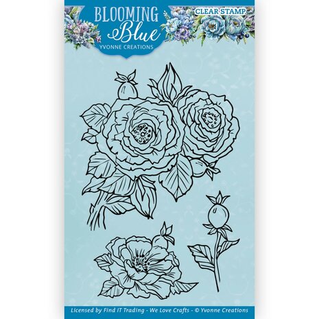 Clear Stamps - Yvonne Creations - Blooming Blue - Rosehip