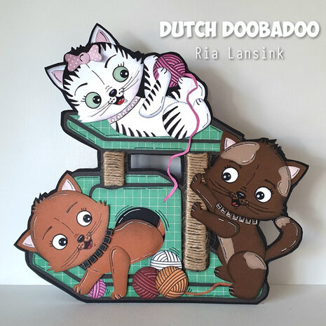 Dutch Doobadoo Card art Kattenhuis 470.784.157 A5