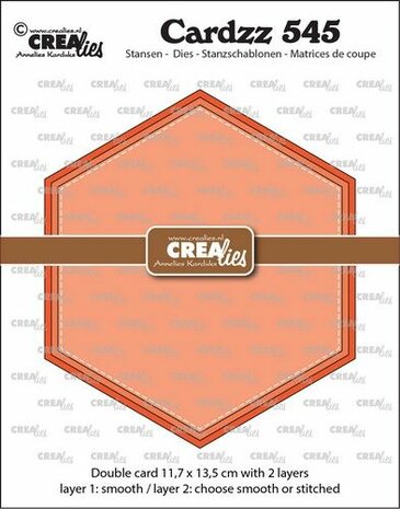 Crealies Cardzz Dubbele kaart Zeshoek CLCZ545 11,7x13,5cm