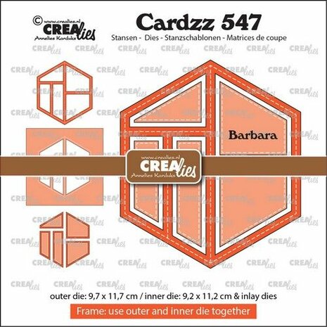 Crealies Cardzz Frame &amp; Inlays Barbara CLCZ547 9,7x11,7cm