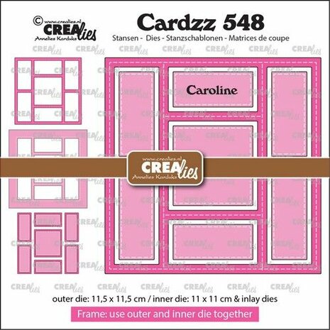 Crealies Cardzz Frame &amp; Inlays Caroline CLCZ548 11,5x11,5cm
