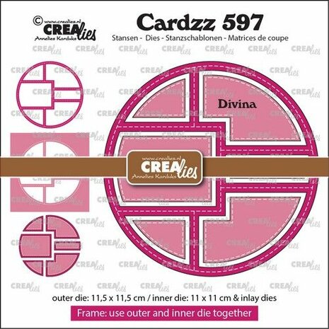 Crealies Cardzz Frame &amp; Inlays Divina CLCZ597 11,5x11,5cm